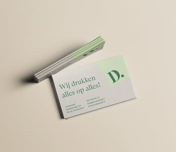 FSC-gecertificeerd kaartje voor milieuvriendelijk drukwerk