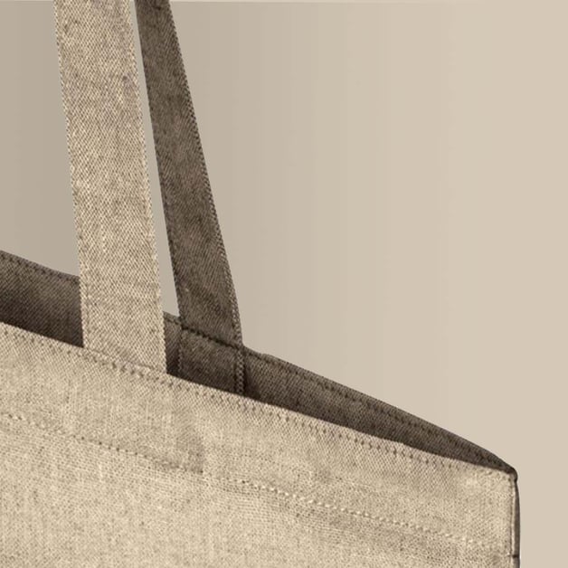 Gerecyclede canvas tas naturel
