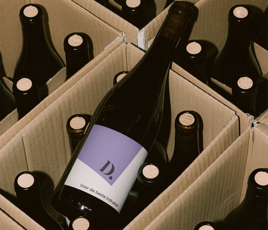 etiket voor wijnfles