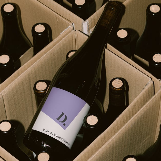 etiket voor wijnfles