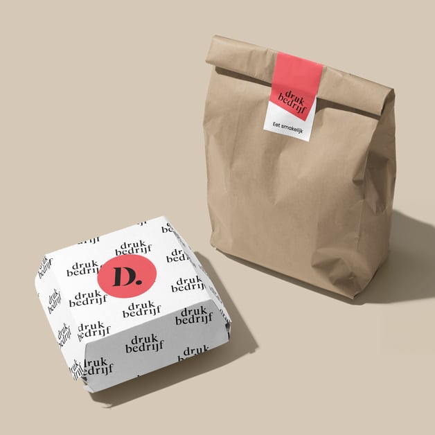 Gepersonaliseerde bakjes voor takeaway hamburgers