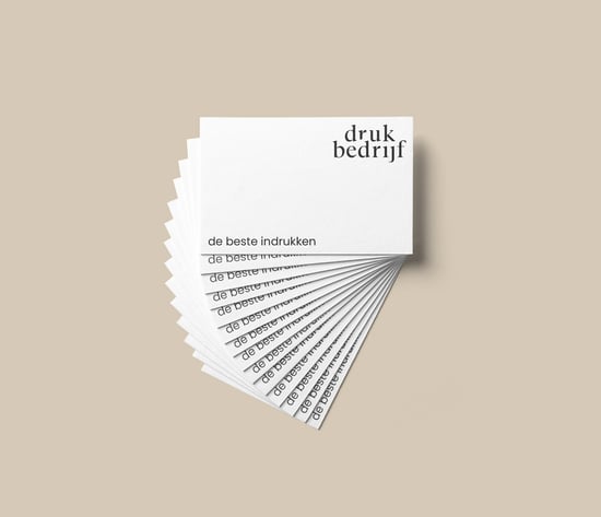 Bedrukte with compliments cards voor klanten en personeel