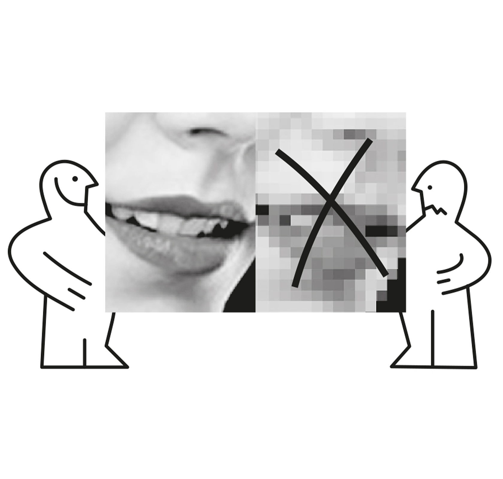 slechte kwaliteit uitgelegd in afbeelding met links goed en rechts slechte kwaliteit resolutie dpi 