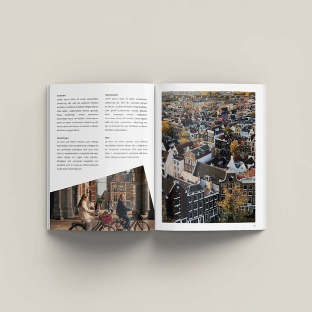 Elegante bedrijfsbrochure met luxe binding