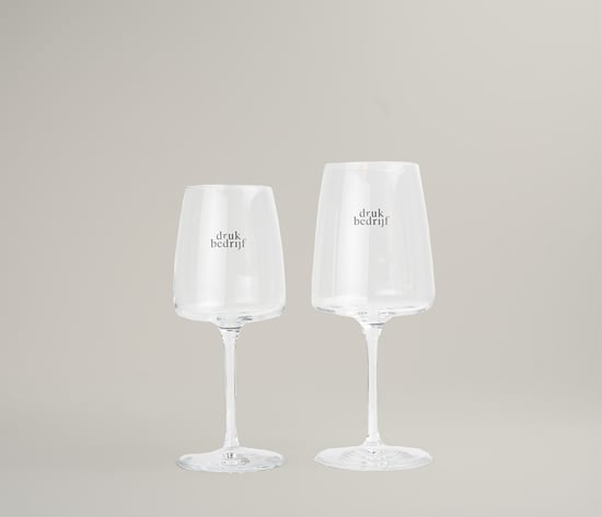 Wijnglazen met logo voor promotie en cadeau