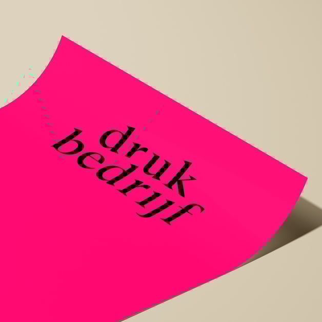 Neon poster pink drukken