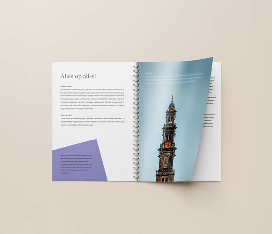 Bedrukte brochure met draadbinding voor bedrijven