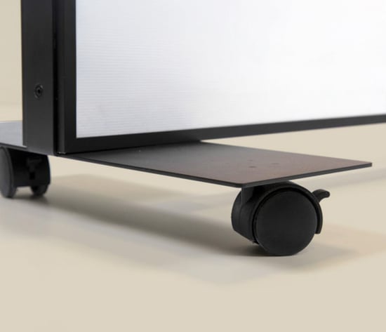 Voetplaten met zwenkwiel