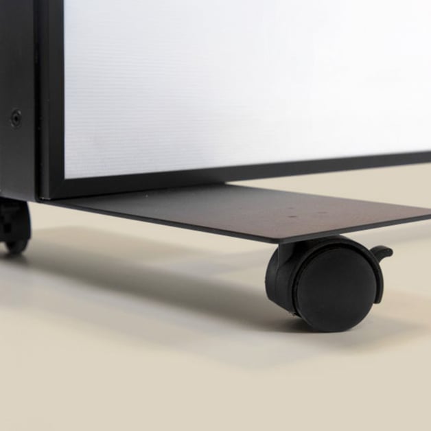 Voetplaten met zwenkwiel