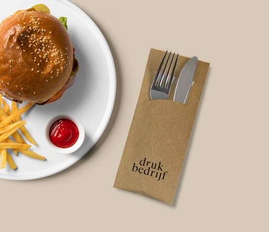 Bestekzakjes bedrukken met eigen logo of design