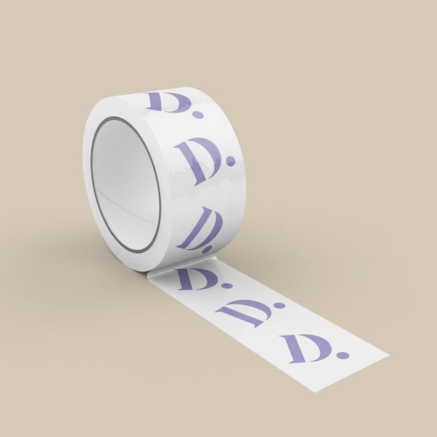 Transparante tape met logo