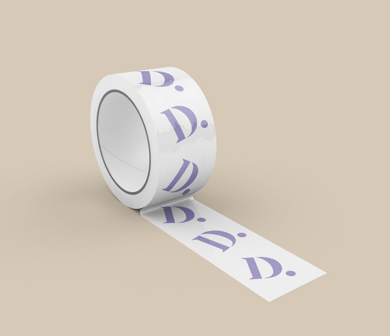 Transparante tape met logo