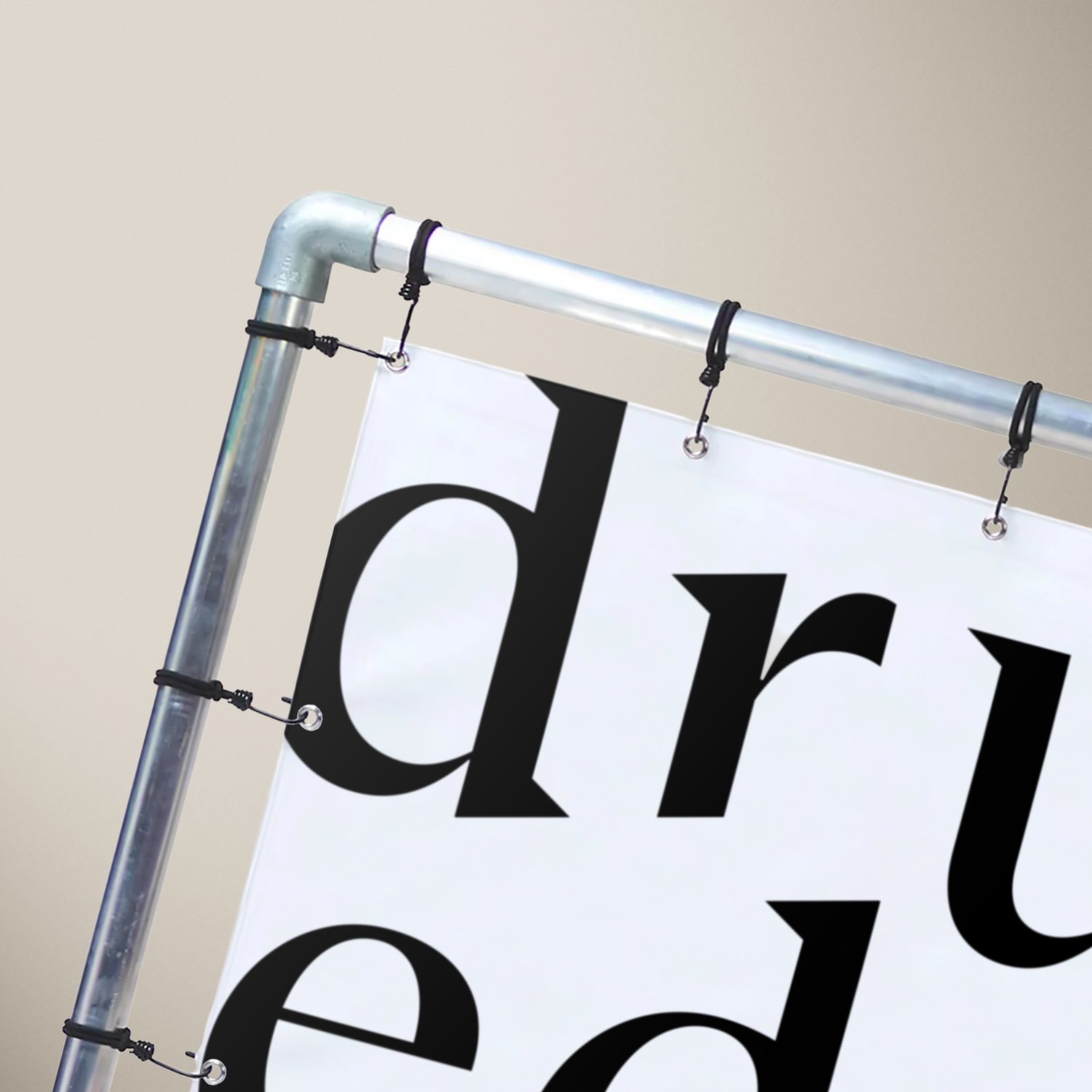 Spandoek frame bestellen met spandoekspanners