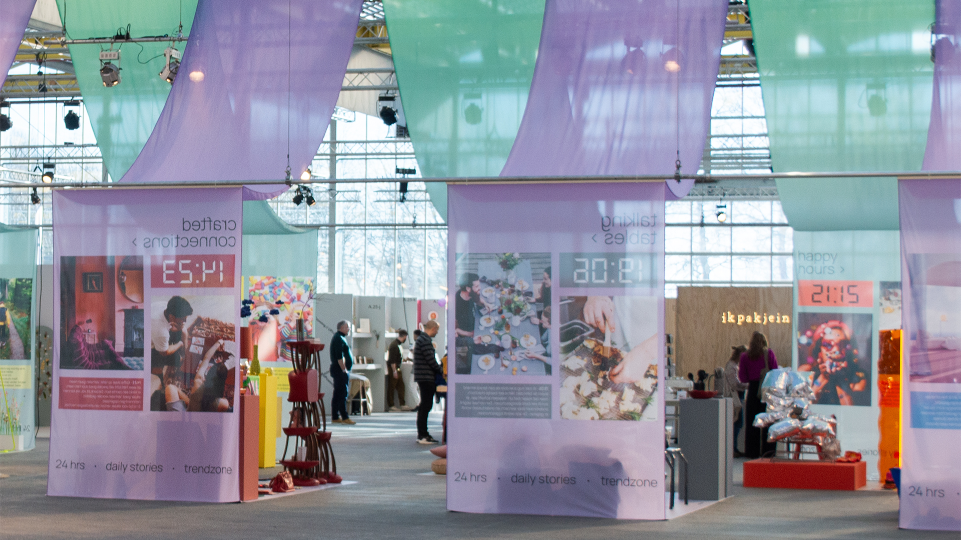 Beurs textiel doeken bedrukt voor de trendzone bij de ShowUp expo