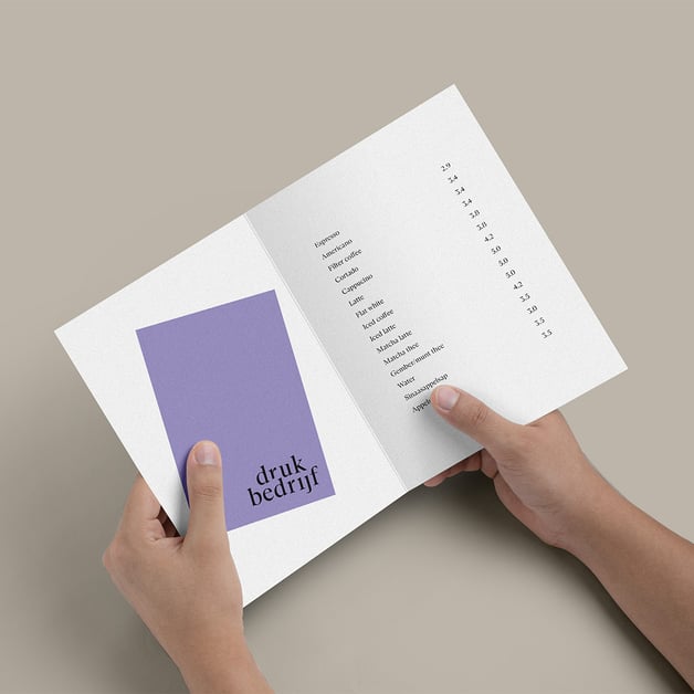 Menukaarten bedrukken
