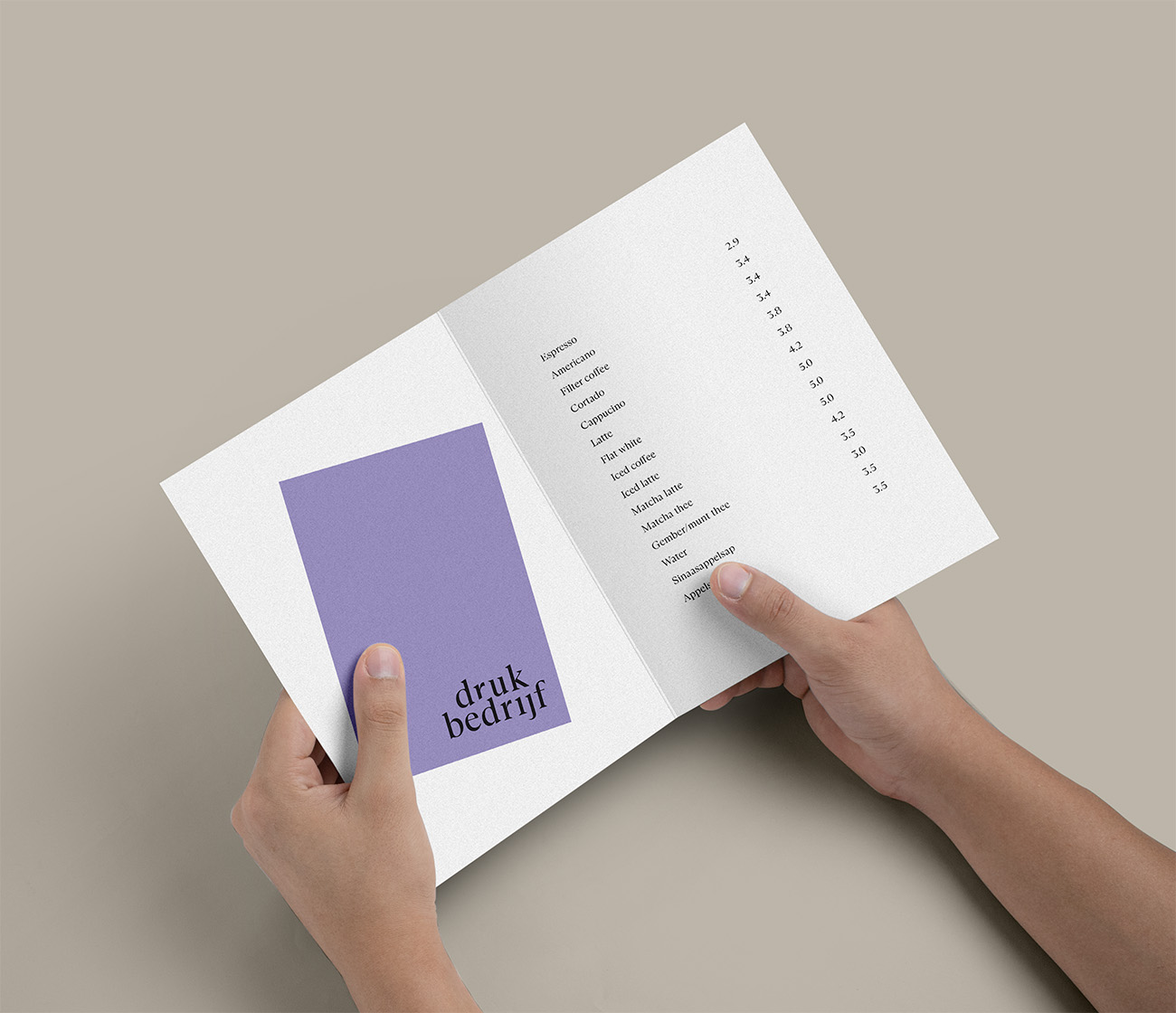 Menukaarten bedrukken