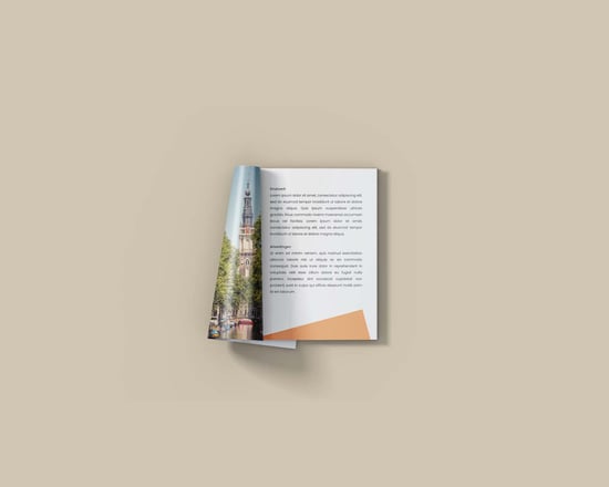 Bedrukte mini brochure voor zakelijke communicatie