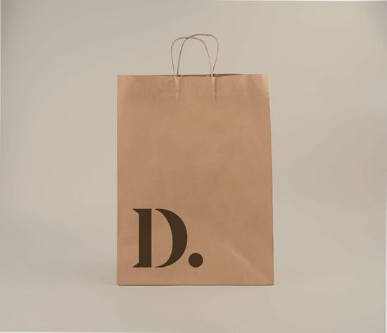 Twisted papieren tas kraft bedrukken