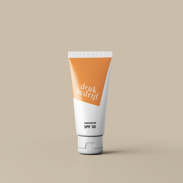 Zonnebrand met logo