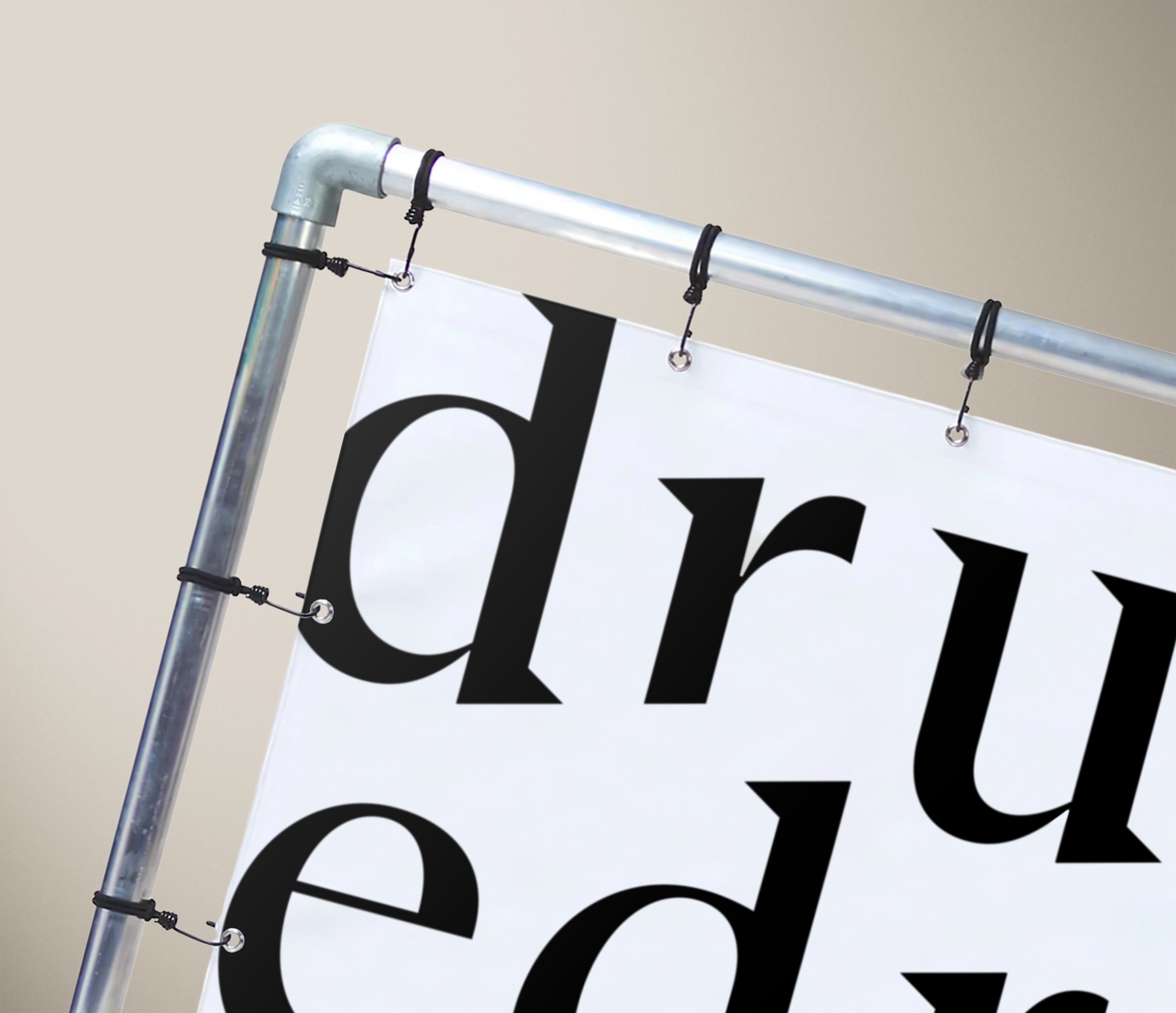 Spandoek met frame bestellen