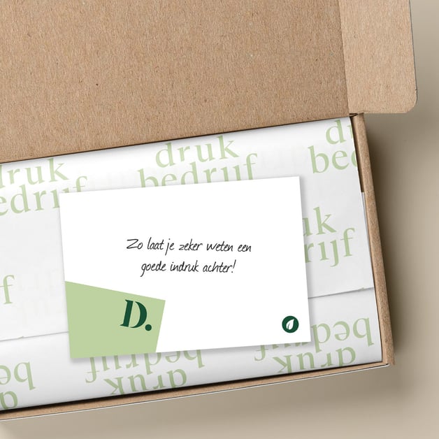 Eco Compliment card bedrukken met eigen logo
