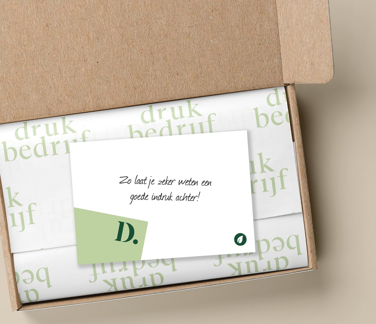 Eco Compliment card bedrukken met eigen logo