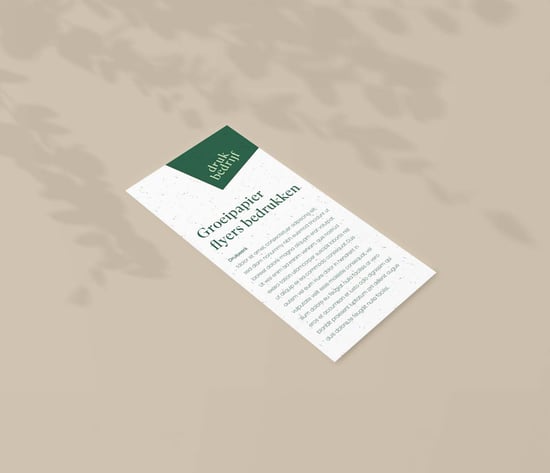 bedrukte groeipapier flyers