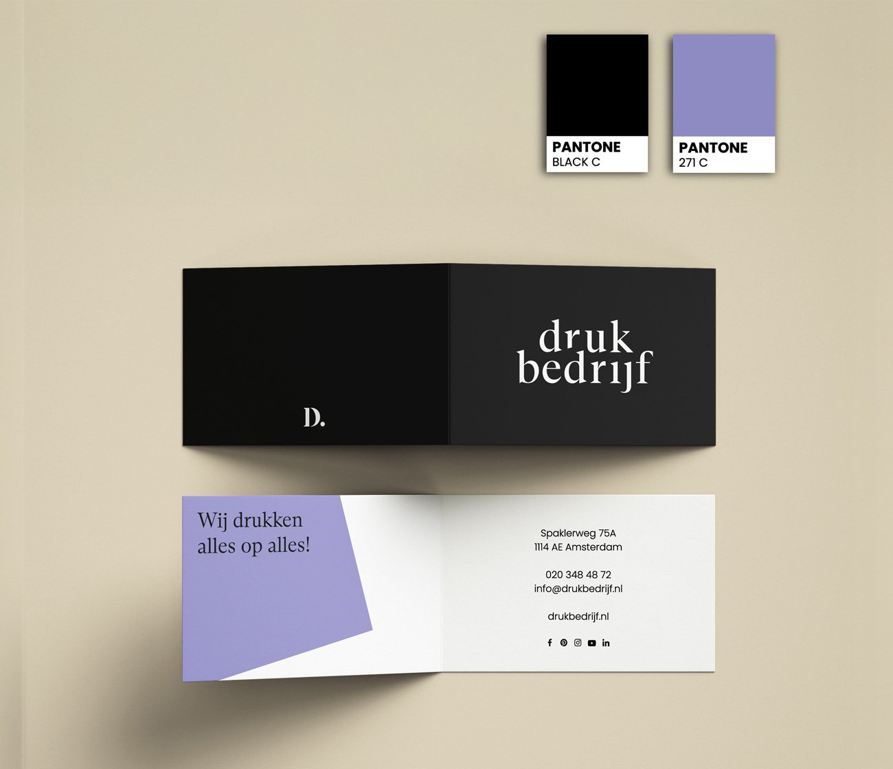 Pantone visitekaartjes