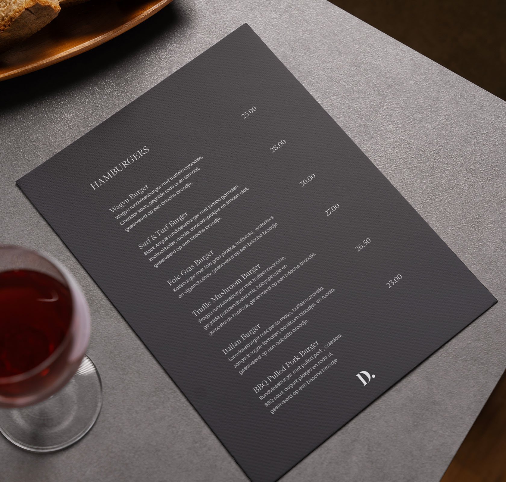 Kleurgebruik voor een unieke menukaart