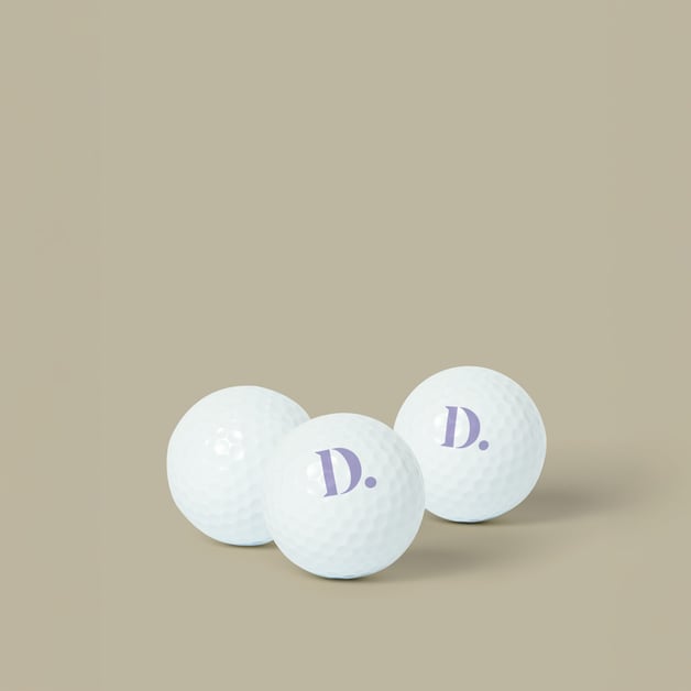 golfballen met bedrijfslogo