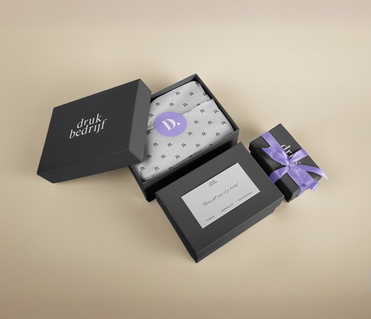 Cadeauverpakkingen met logo of bedrijfsnaam