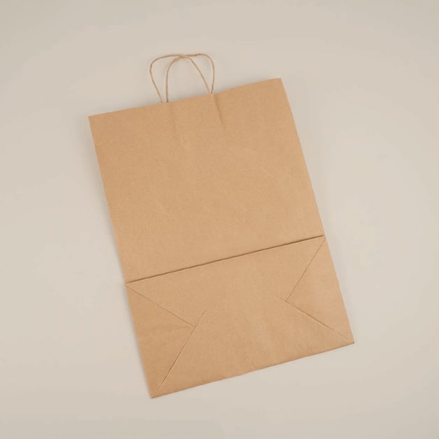 Twisted papieren tas met bodem bedrukken