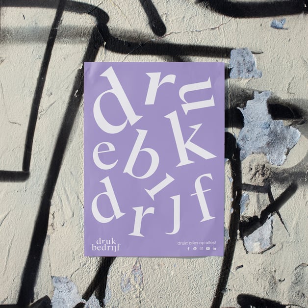 Bedrukte blueback posters