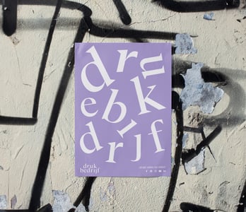 Bedrukte blueback posters