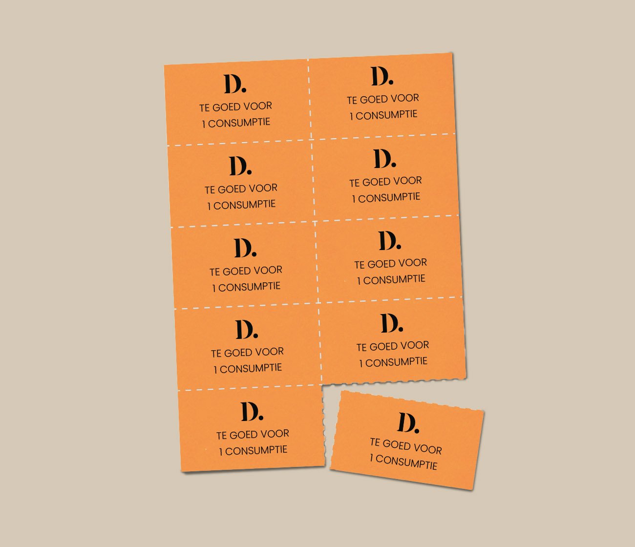 Consumptiebonnen met logo