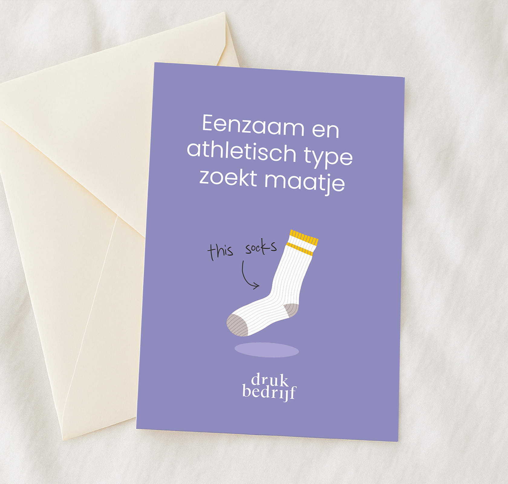 paarse valentijnskaart gratis grappig sok