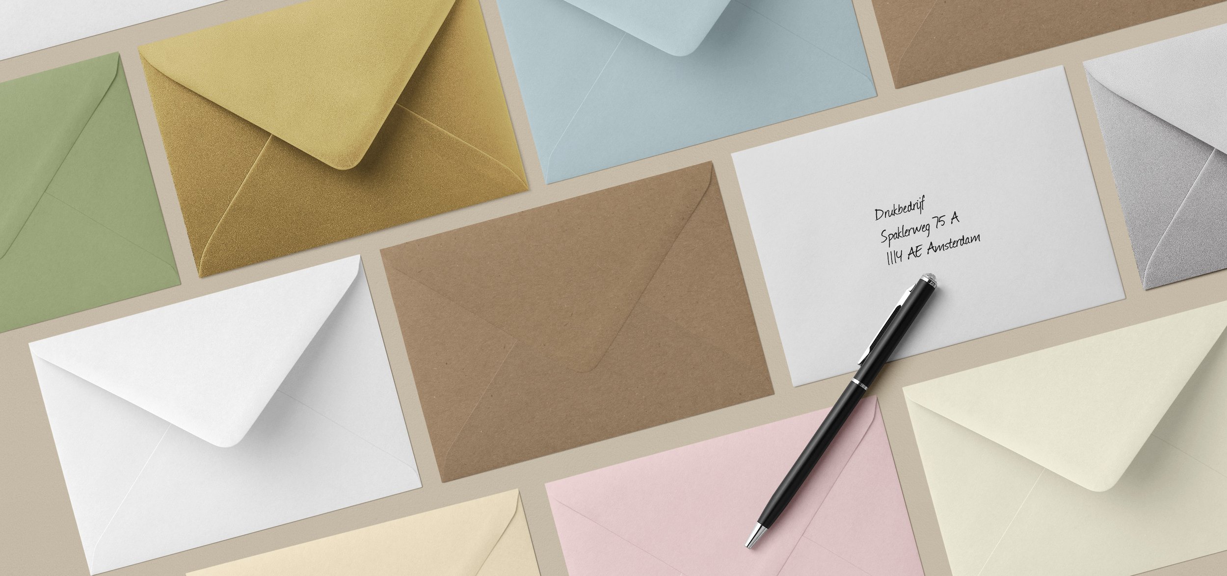 Verschillende wenskaart enveloppen bestellen