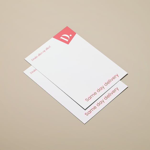 Gepersonaliseerd briefpapier snel bedrukt en geleverd