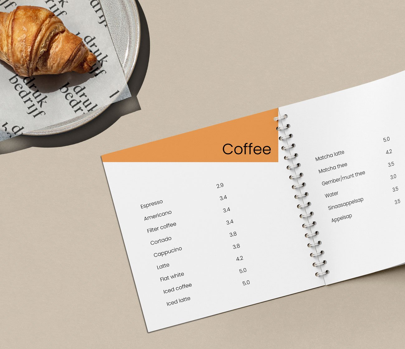 Menukaarten met ringen