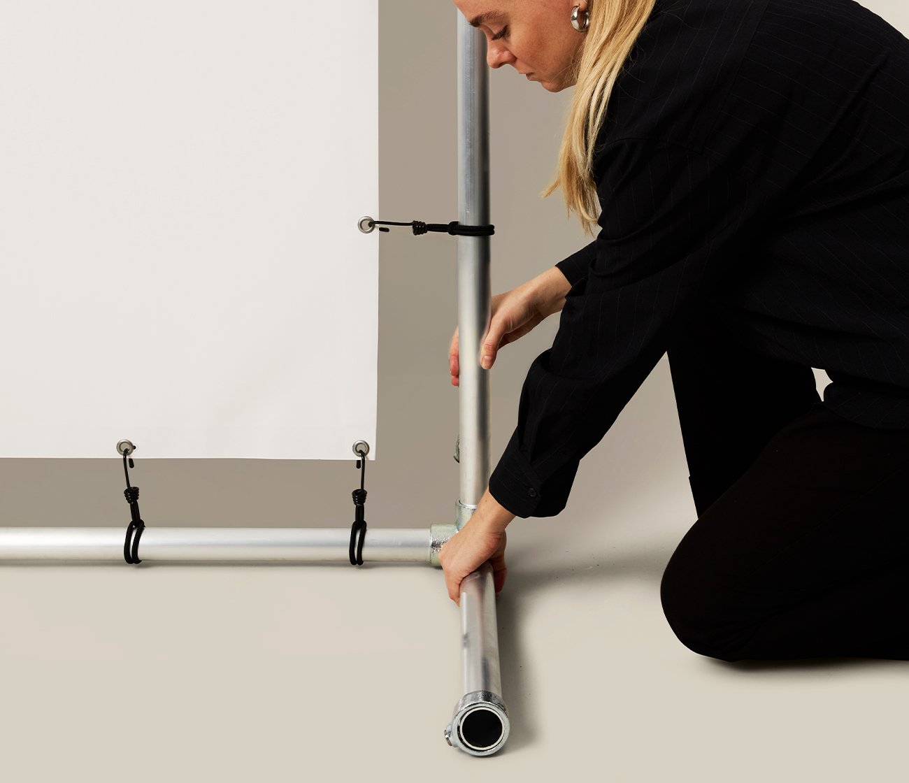 Steigerframe banner voor beurzen