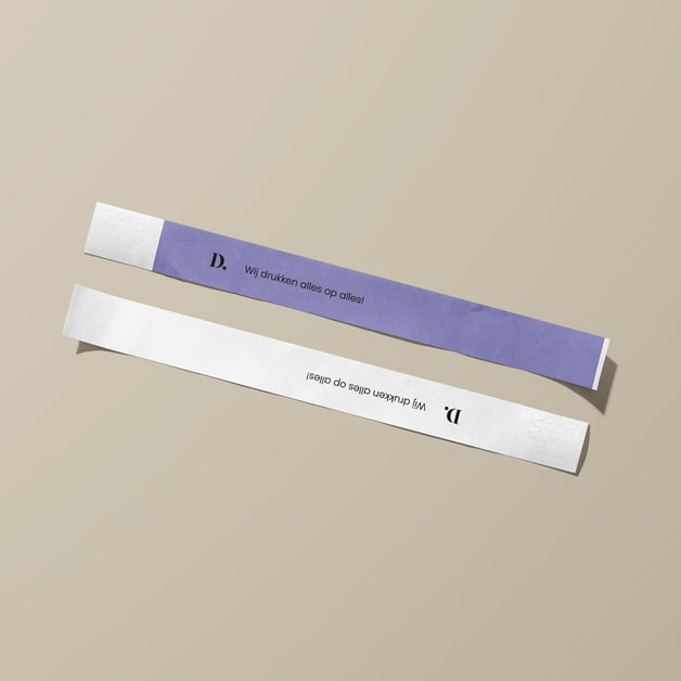 Tyvek bandjes bedrukken