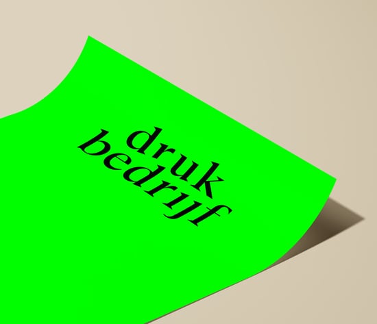 Neon poster groen drukken