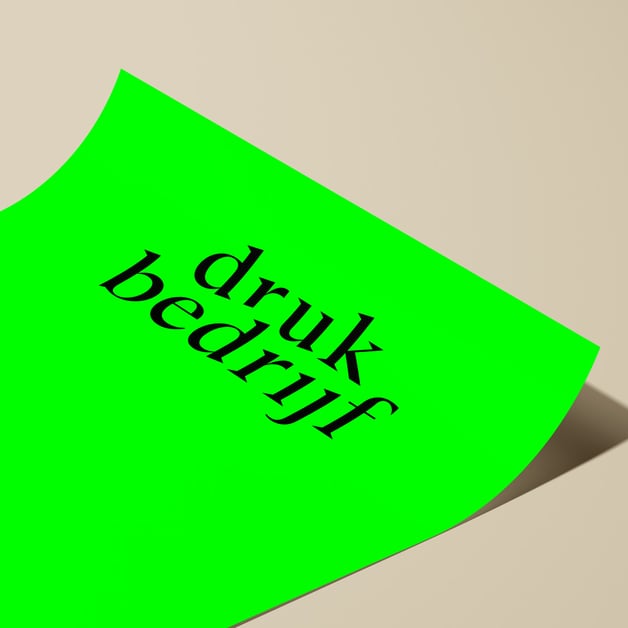 Neon poster groen drukken