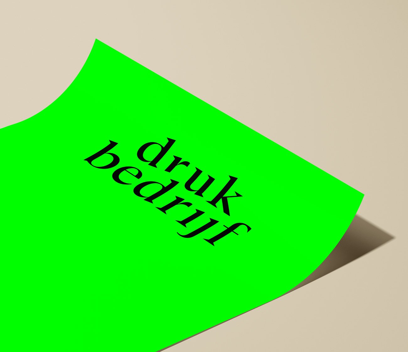 Neon poster groen drukken