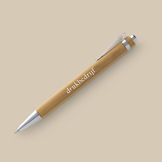 Houten pen met logo