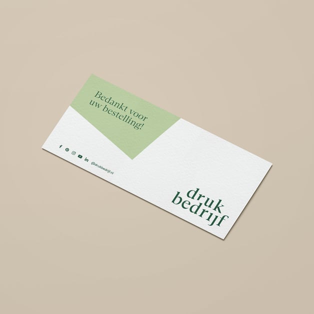 FSC-gecertificeerde compliment card voor duurzaam gebruik