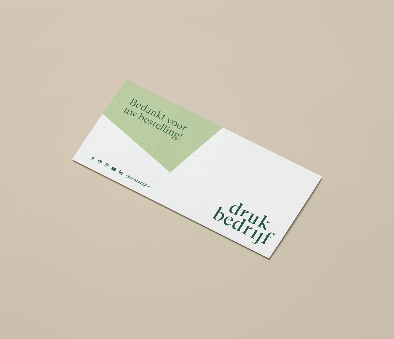 FSC-gecertificeerde compliment card voor duurzaam gebruik