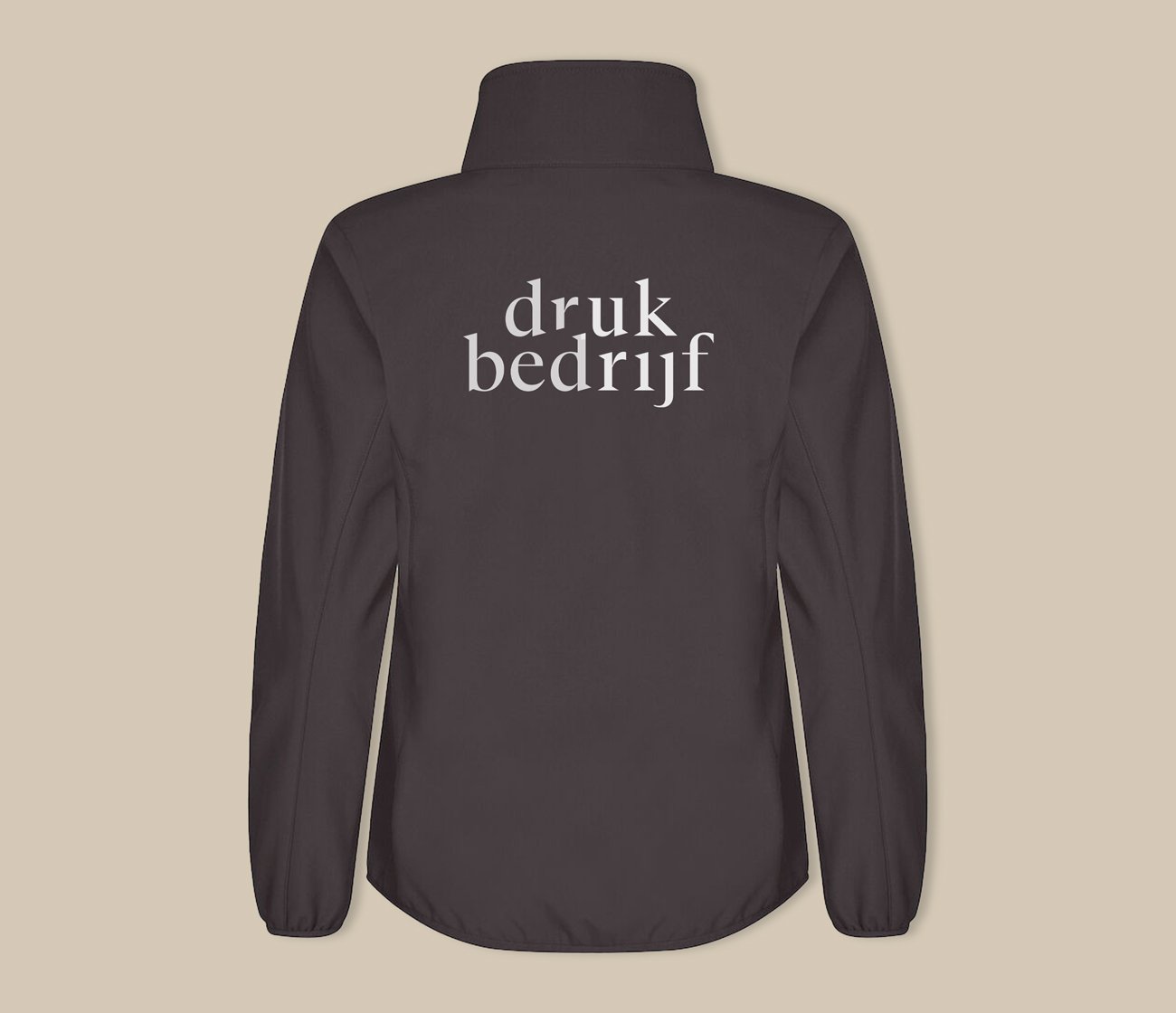 Opvallende softshell jas met logo voor personeel