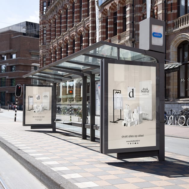 Reclameposter in abri formaat met full color print