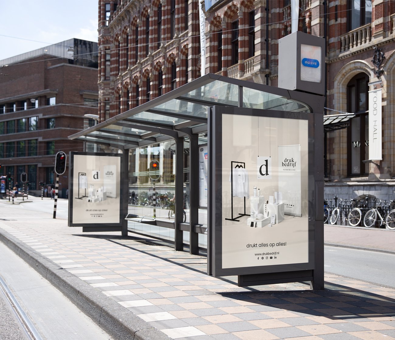 Reclameposter in abri formaat met full color print